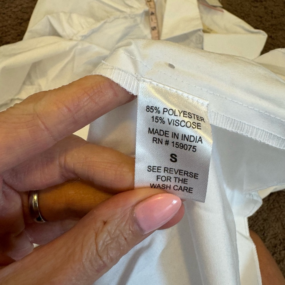 Girl Soul White Cotton Puff Sleeve Dress A Line Flare Swing Forever 21 S NEW - Picture 8 of 8